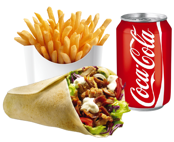 Menú 2 Dürüm normal + Refresco + Patatas
