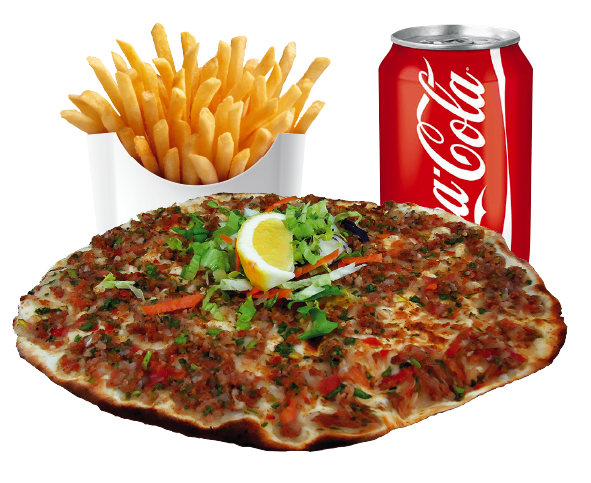 Menú 4 Lahmacun + Refresco + Patatas