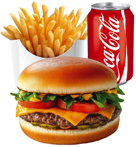 Menú 7 Hamburguesa + Refresco + Patatas