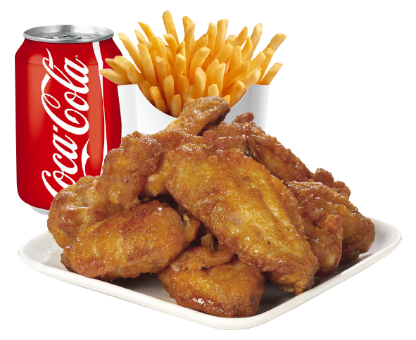Menú 8 Alitas 5 uds. + Refresco + Patatas + Ensalada